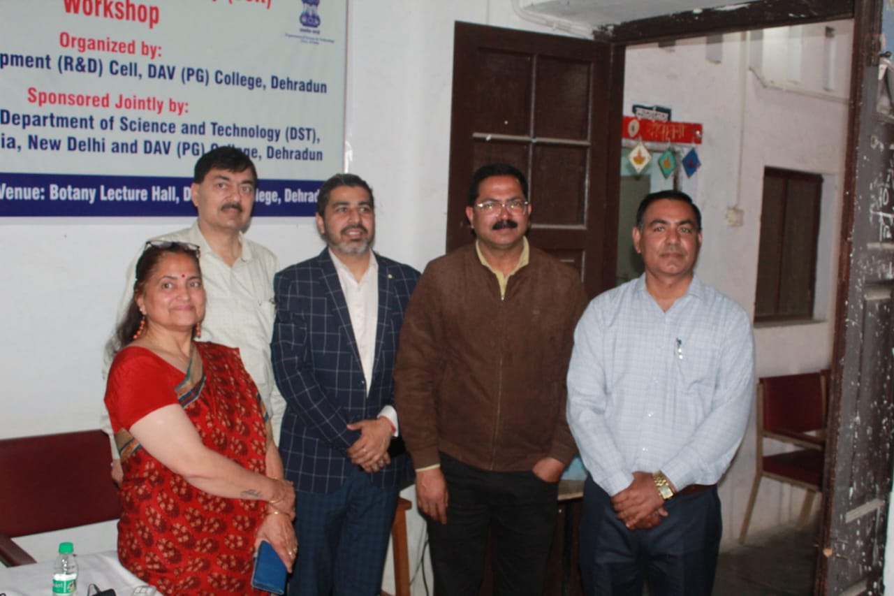 DST-sponsored Workshop · DAV (PG) College, Dehradun